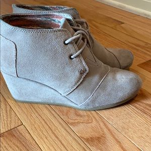 TOMS wedge booties
